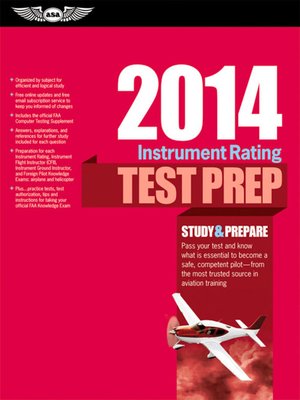 cover image of Instrument Rating Test Prep 2014